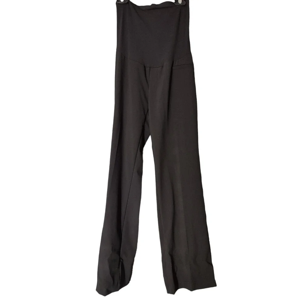 Maternity Womens PXS Motherhood Black Knit Pregnancy Dress Pant Adult Petite New